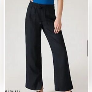 Athleta wide-leg linen pants